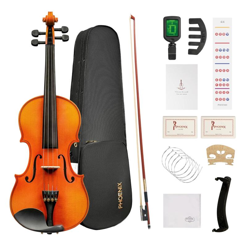 拍子木　特上紫檀　８寸(24cm) Conjunto de violino PHOENIX 4/4 em tamanho real com laço octogonal