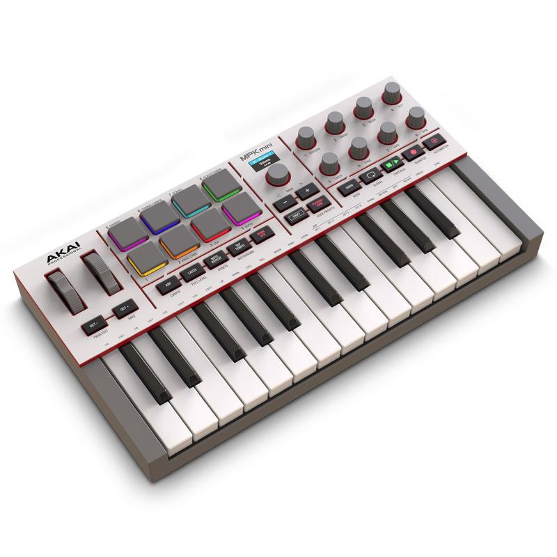 Controlador de Teclado MIDI Akai MPK Mini IV USB-C de 25 Teclas