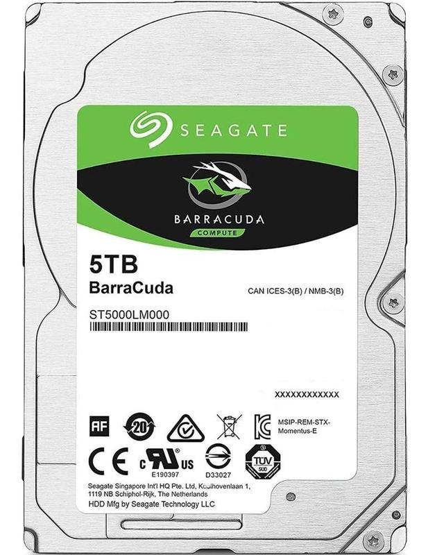 Disco rígido interno Seagate BarraCuda 5TB HDD 2.5