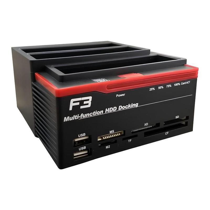 Dock Station SSD e HD 2.5 / 3.5 SATA - Leitor de Cartão - USB 3.0