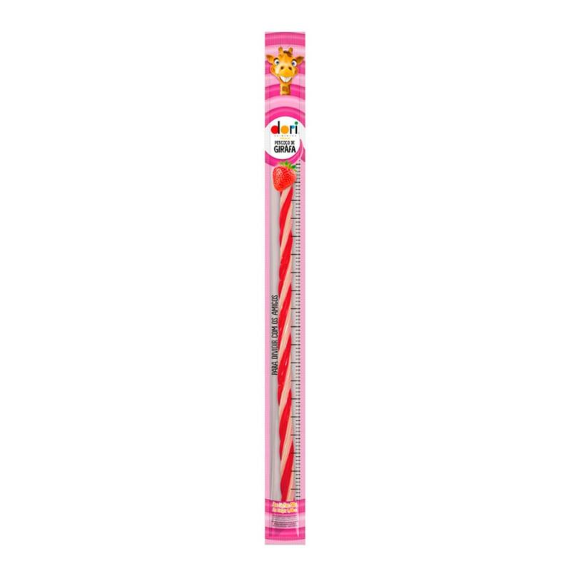 Bala Regaliz Pescoço de Girafa Sabor Morango Dori Display 30x30g - Confeitaria e Artigos para Festas em Blumenau