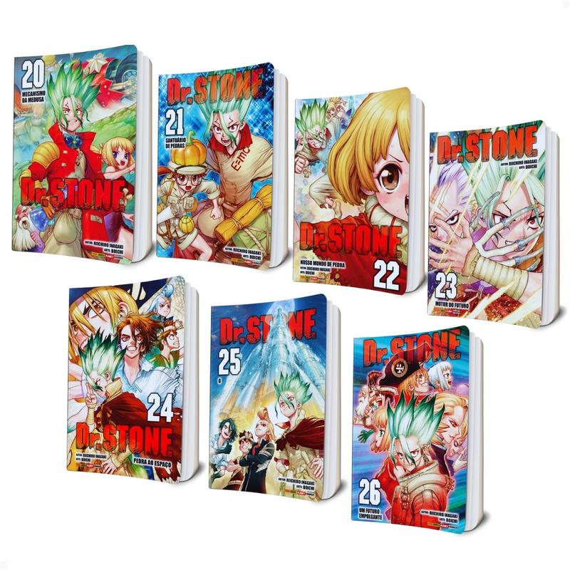 Dr. Stone Mangá KIT Volume 20 Ao 26 em Português Novo Lacrado