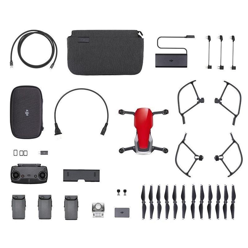 Drone DJI Mavic Air Fly More Combo Vermelho, Câmera 4K/Ultra HD
