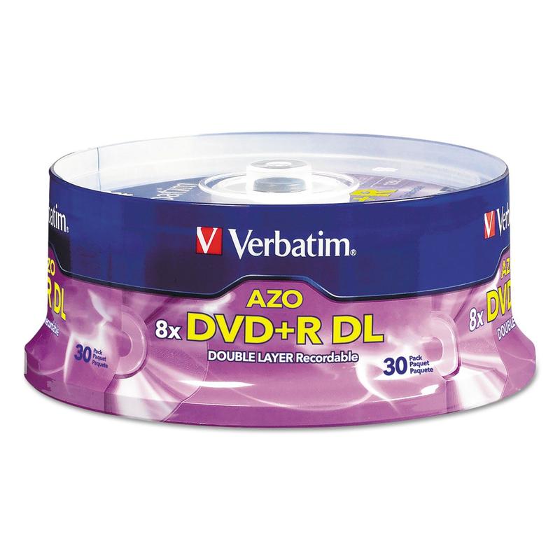DVD+R DL Verbatim 8,5 GB 8X 30 discos 96542 prata - DVD Virgem