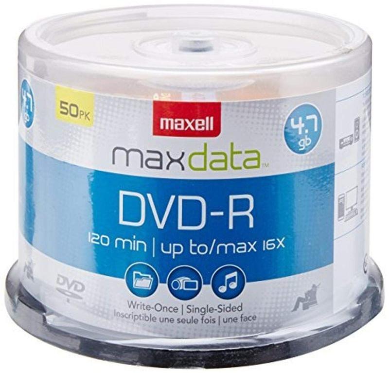 DVD-R Maxell 638011 Superior Archival Life, 4,7 GB, pacote com 50