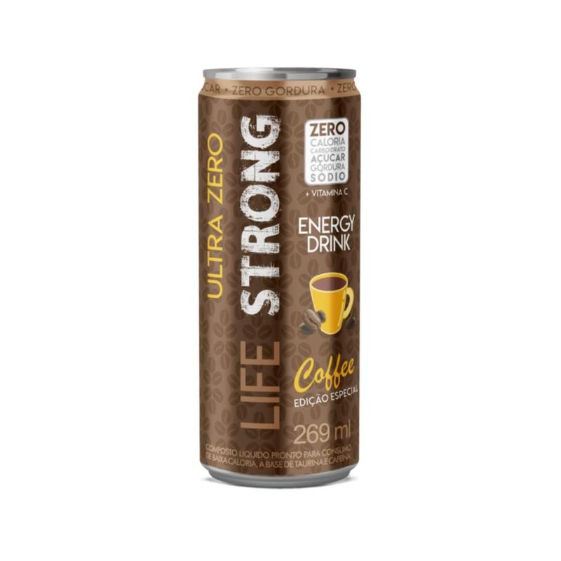 Energético Life Strong Ultra Zero Energy Drink Coffee Zero Açucar