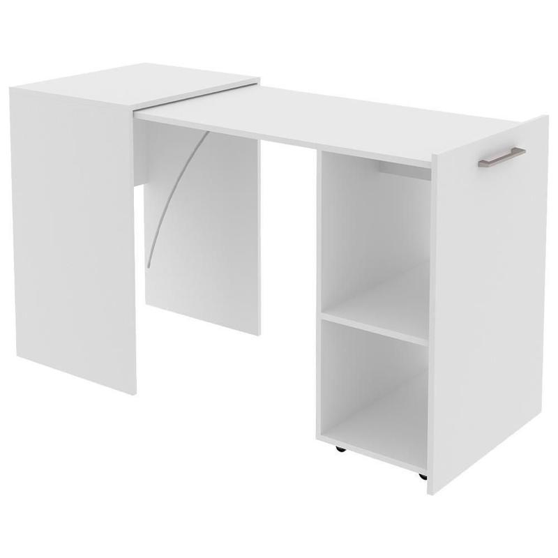 Escrivaninha Multiuso Retratil 2 Nicho Me4170 Branco