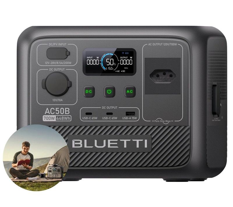 Estação De Energia Ac50b 700w/448wh Portátil Bluetti - - Gerador