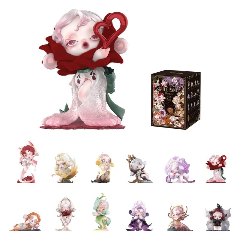 SKULLPANDA Petals in Four Acts シークレット Figura colecionável POP MART SKULLPANDA Petals in Four Acts