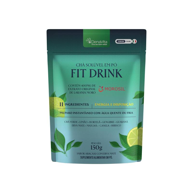 Fit Drink Chá Solúvel Em Pó - Extrato de Laranja Moro + Hibisco +