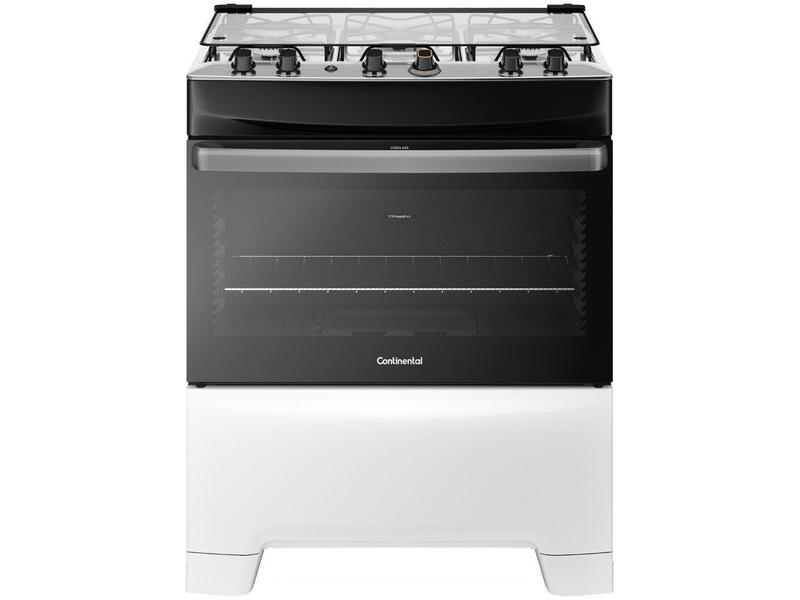 Fogão 5 Bocas Continental Branco Automático com TOPLimpaFácil (FC5IB) Premium