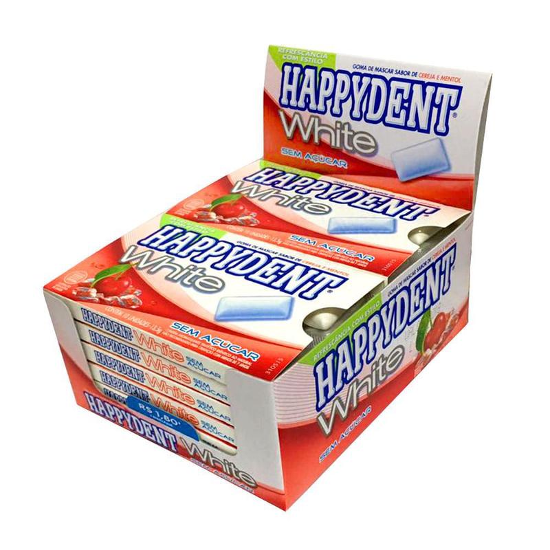 Goma de Mascar Happydent White Ice Cherry 27g c/12 - Perfetti