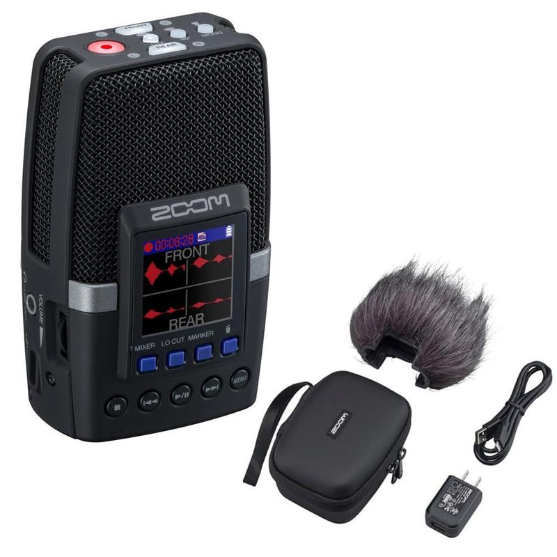 Gravador prático Zoom H2 Essential ZH2E com pacote de acessórios