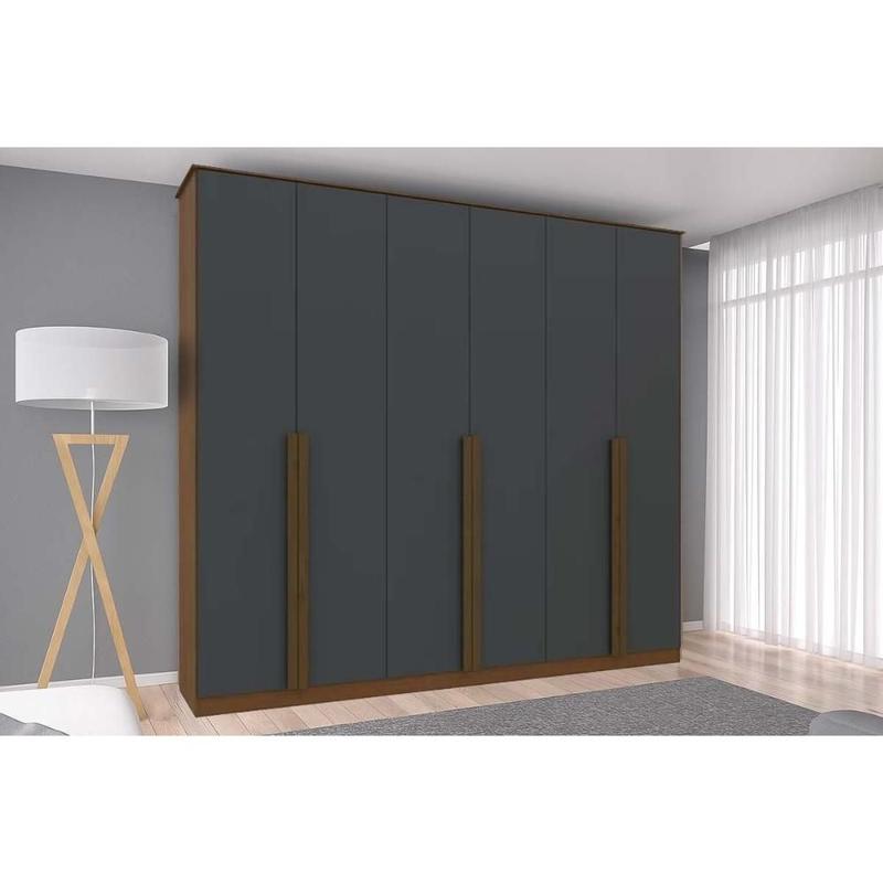 Guarda Roupa 6 Portas e 3 Gavetas PH 1803 Carvalho Vermontt
