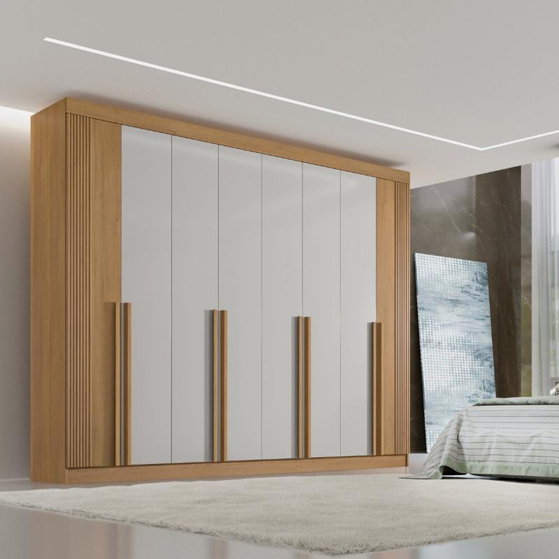 Guarda-Roupa Casal MDF 8 Portas Ripado Imperio - D Doro