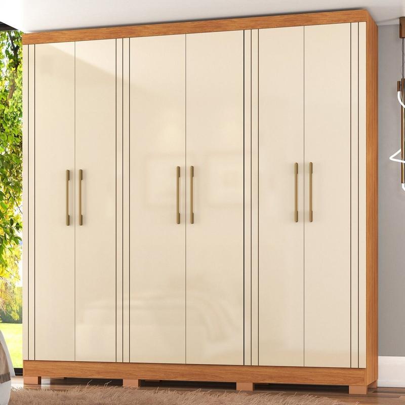 Guarda-roupa Lagos 6 Portas em Mdf e 4 Gavetas Internas - Fellicci