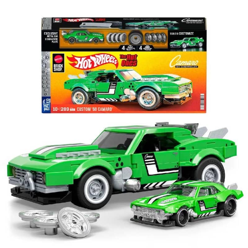 Hot Wheels Brick Shop Speed Custom 68 Camaro - Mattel - Pistas de