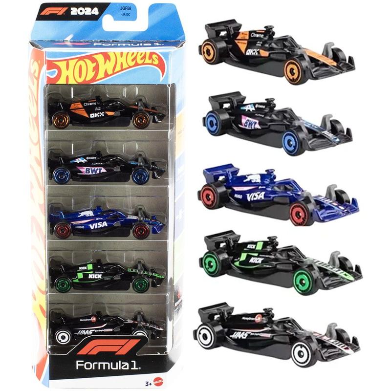 Hot Wheels Coleção F1 Fórmula 1 Pack 5 Carrinhos 1:64 Metal JBJ78