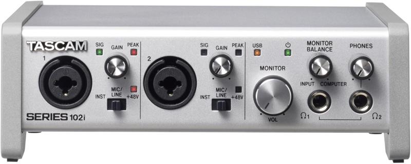 Interface de Áudio Tascam SÉRIE 102i 10 Entradas 2 Saídas USB MIDI