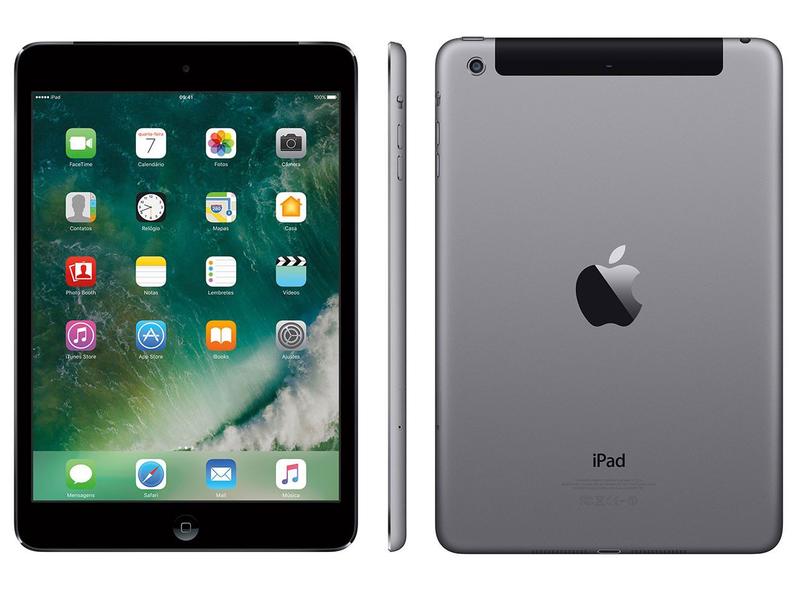 iPad Mini 2 Apple 4G 32GB Cinza Espacial Tela 7,9” - iPad Mini
