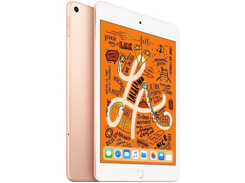 iPad Mini 7,9” 5ª Geração Wi-Fi + Cellular 256GB - Dourado - iPad