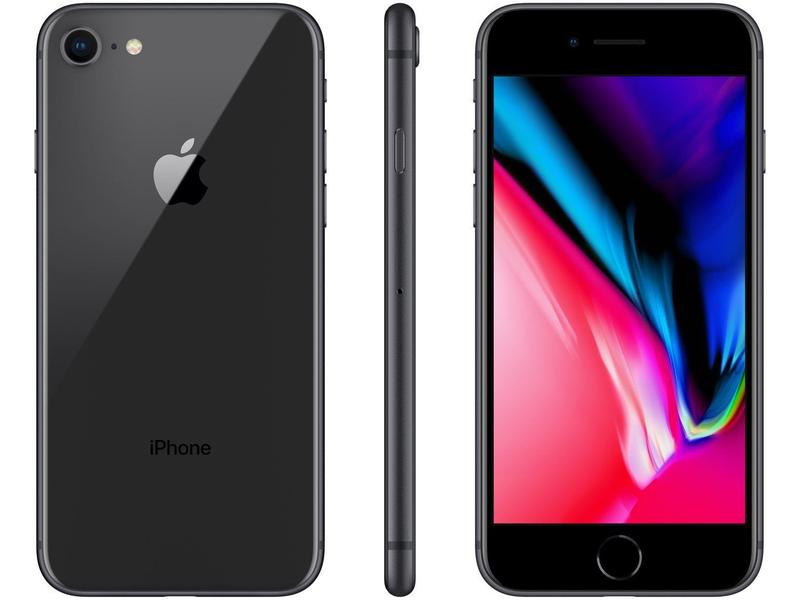 Apple iPhone 8 128GB本体 iPhone 8 Apple 128GB Cinza Espacial Tela 4,7” - 12MP iOS - iPhone
