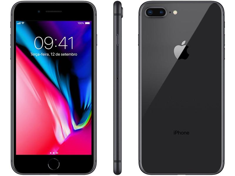 iPhone 8 Plus Apple 256GB Cinza Espacial 4G - Tela 5,5” Retina