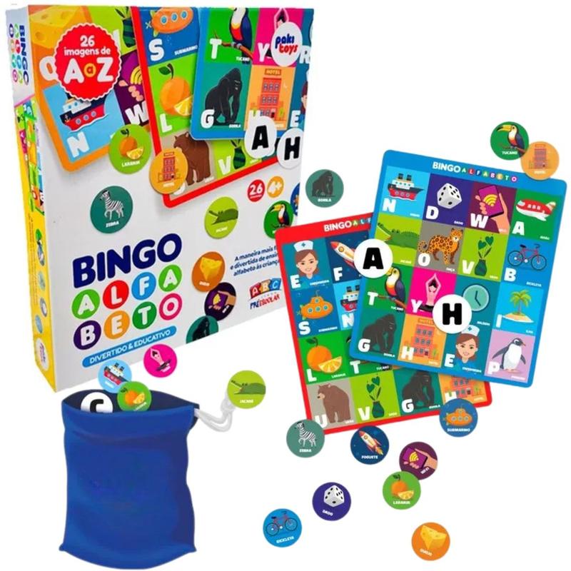 Jogo Bingo Alfabeto Infantil Divertido Aprenda O Alfabeto 4115