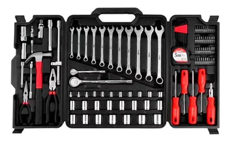 Jogo De Ferramentas Profissional 110 Peças Manual Mecânico 954
