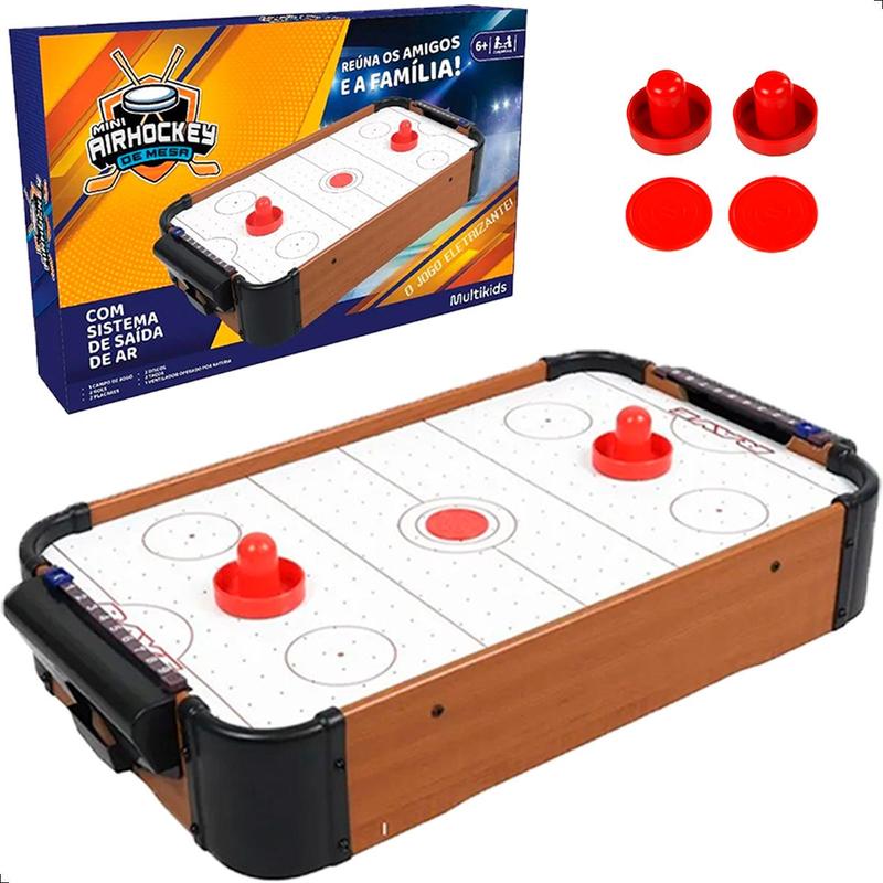 Jogo Futebol Flutuante de Mesa Mini Air Hockey - BR2073