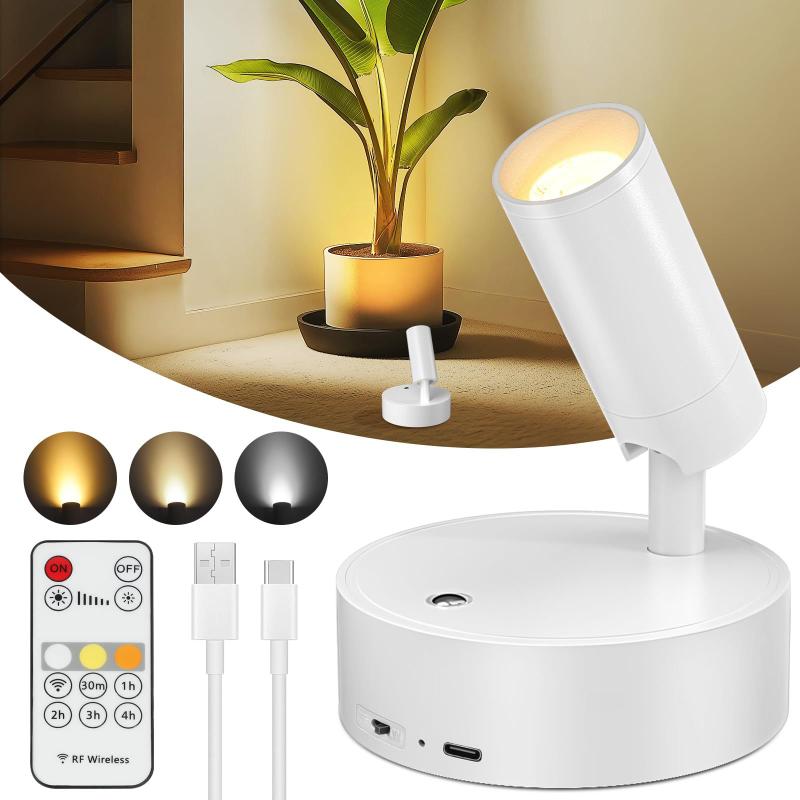 Kimjo Spot Lights Indoor, holofote de planta recarregável de 4000