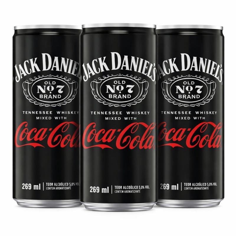 Kit 3 Drink Pronto JACK & COKE Lata 269ml - Jack Daniel'S & Coca