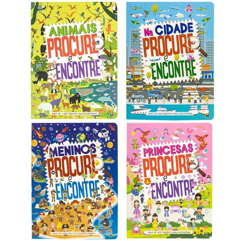 Kit 4 Livros de atividades Coleção Procure e Encontre Todolivro