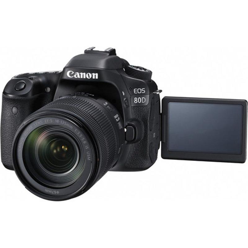 Kit Canon Eos 80d Com 18-135mm F/3.5-5.6 Is Nano Usm - Câmera Semi