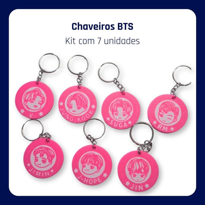 BTS  109 コラボ　キーホルダー　V ジョングク  ジン　SUGA RM Kit Chaveiros BTS 7 Unidades Coleção Completa Kpop Jungkook Jimin