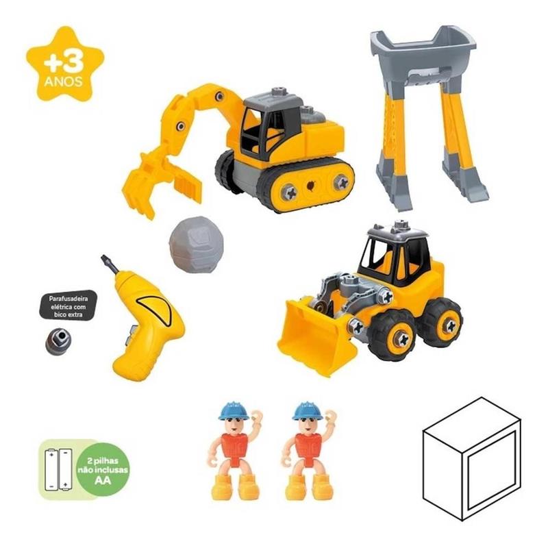 Kit Construção Delux Trator E Caminhão Zoop Toys Zp00425