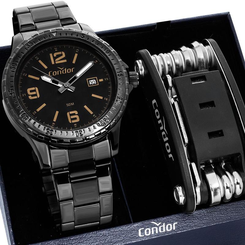 Kit Relógio Condor Masculino com Chave Multiuso 16 em 1 CO2115NAJ