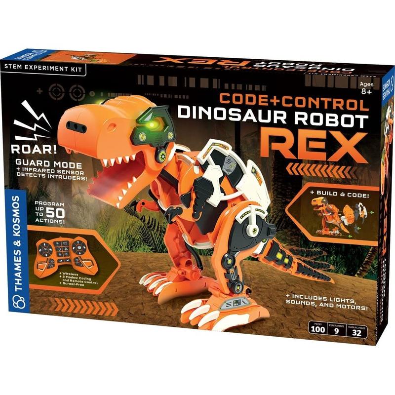 Kit Robô Dinossauro REX Code+Control STEM Thames & Kosmos - 8+