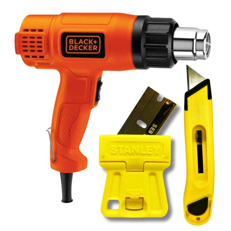 Kit Soprador Térmico 1500w + Raspador Ratinho E Estilete - Stanley