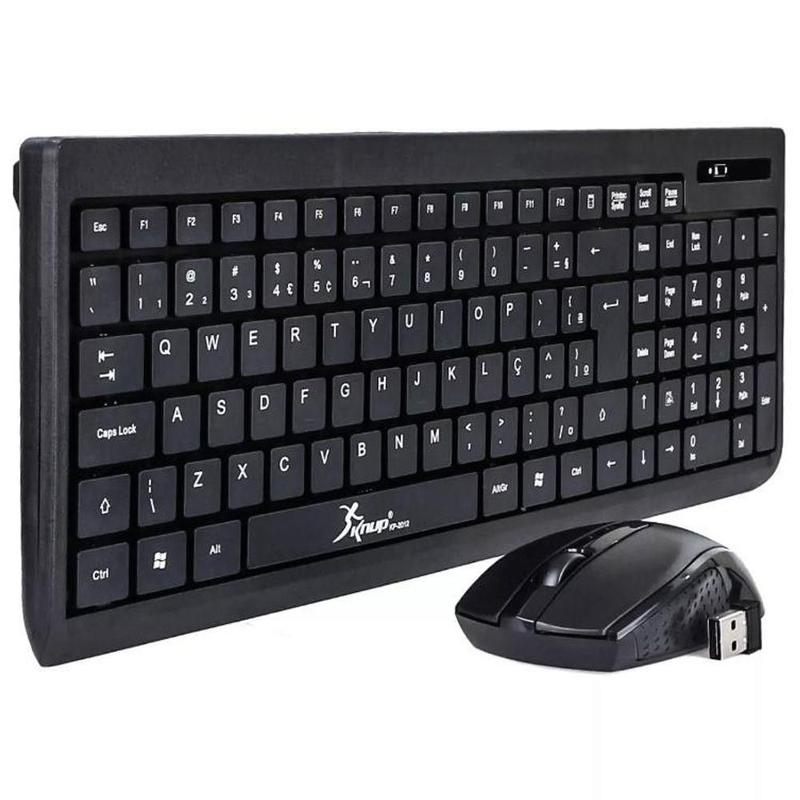 Kit Teclado + Mouse Sem Fio KP-2012 - Knup - Kit Teclado e Mouse