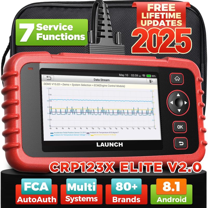 Lançamento do scanner OBD2: atualização CRP123X Elite V2.0 2025