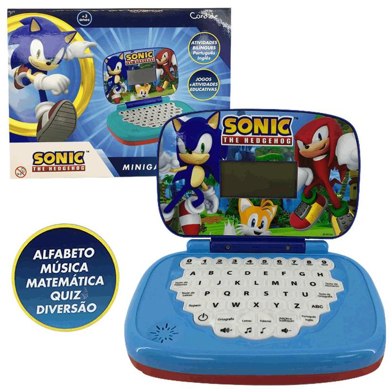 Laptop Infantil Sonic Hedgehog Português e Inlgês Bilíngue