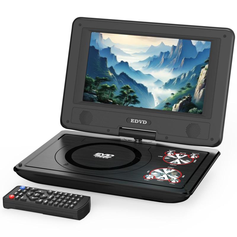 Leitor de DVD portátil SQQBZZ, tela giratória de 11,5