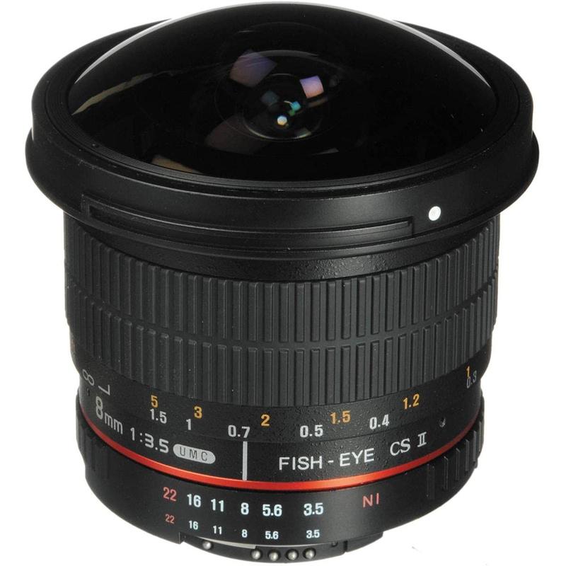 Lente Rokinon Fisheye 8mm f/3.5 HD para câmeras APS-C - Lentes