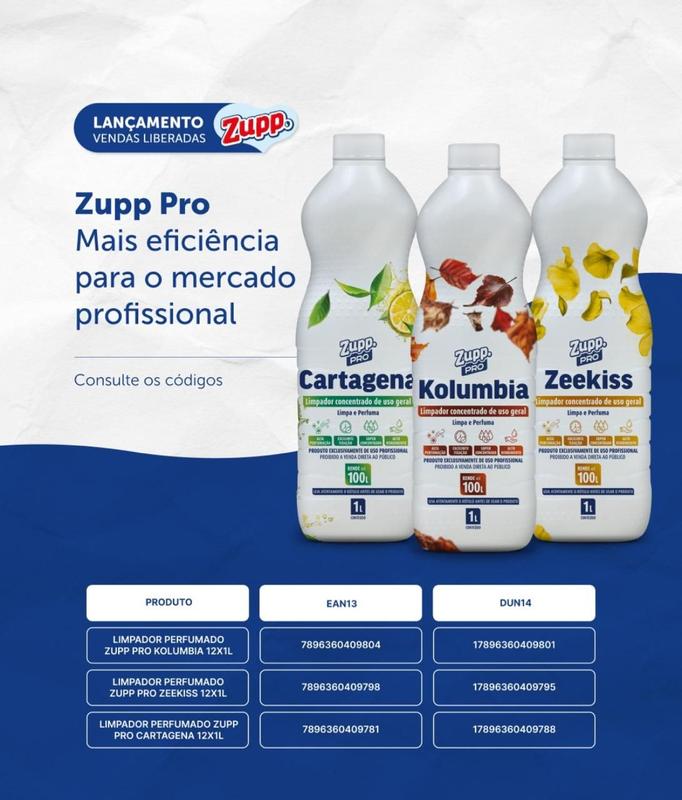 Limpador perf conc zeekiss 1l zupp pro - EXIMIA - Desinfetante