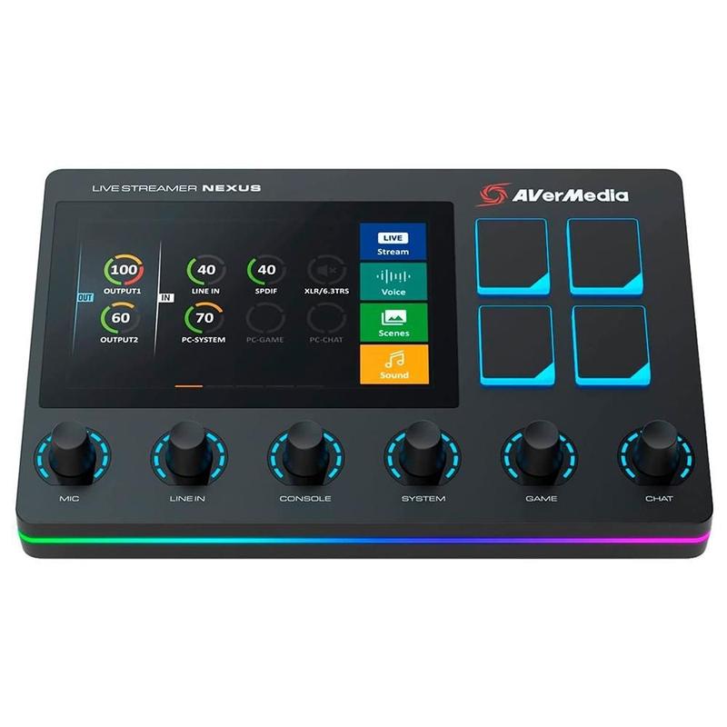 DTM・DAW LIVE STREAMER NEXUS AX310 Live Streamer AverMedia Nexus AX310, XLR, USB, Mixer de Áudio de 6