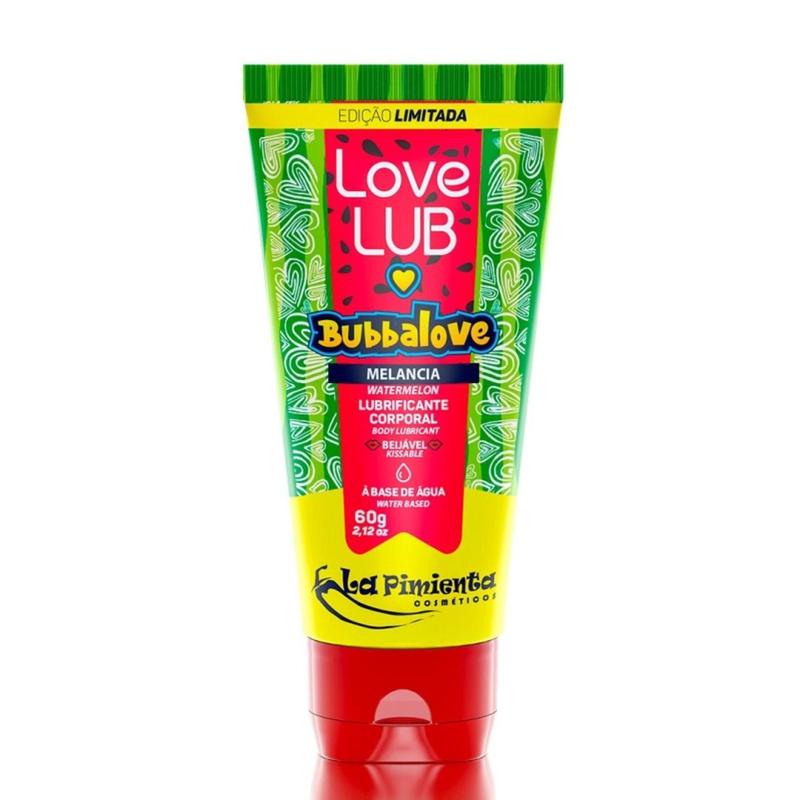 Love lub lubrificante íntimo beijavel à base de água - melancia
