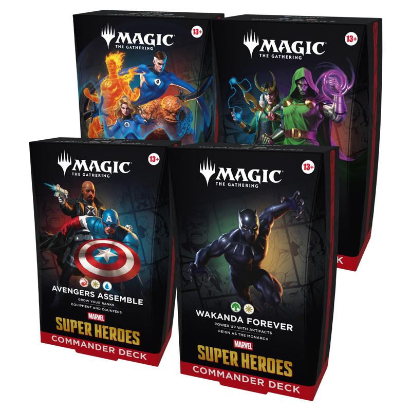 MTG Marvel Super Heroes コマンダーデッキ 4種セット Magic: The Gathering Marvel Super Heroes - Pacote com 4 Decks