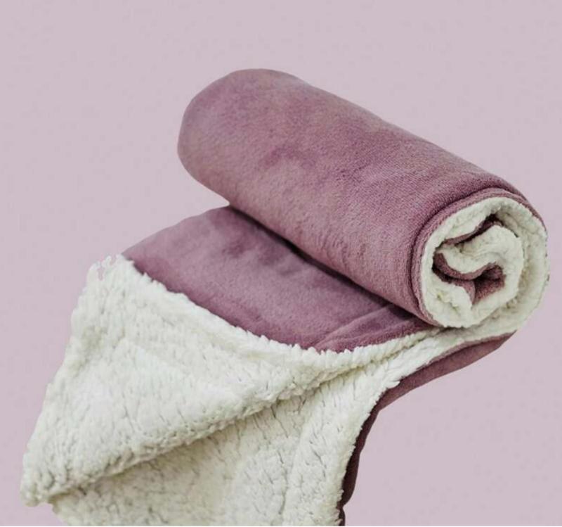 Manta Cobertor Casal Queen 220x240 cm Plush Sherpa Lã Carneiro Dyanjo inverno