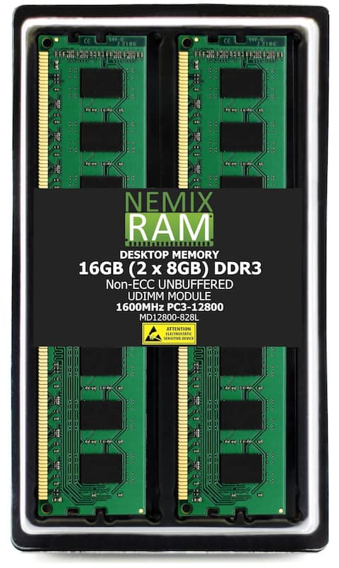 メモリー NEMIX RAM 16GB DDR4 MRM1800-824 Memória NEMIX RAM 16GB (2x8GB) DDR3 1600MHz PC3-12800 - Memória